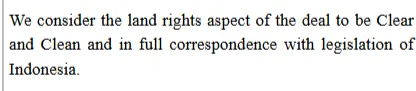 appropriate conclusion in Due Diligence