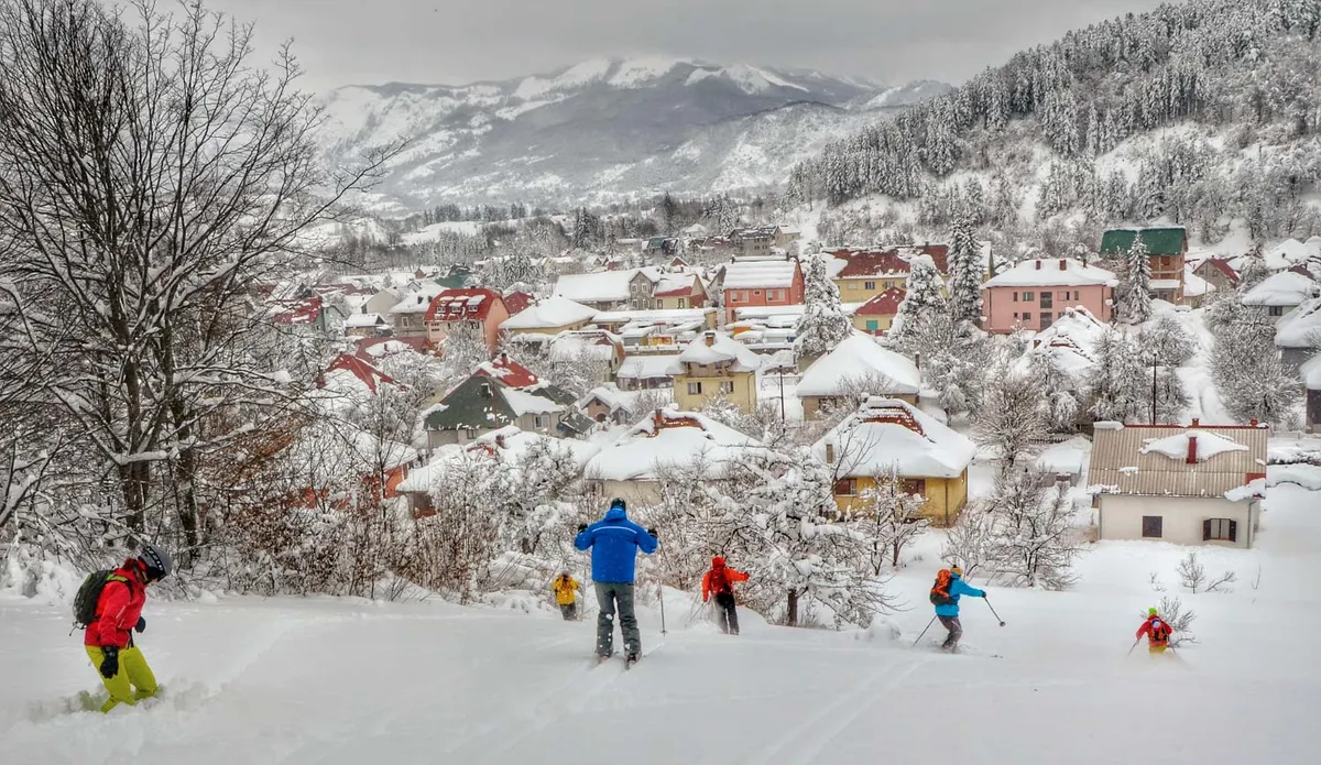 Skiing in Kolasin during winter