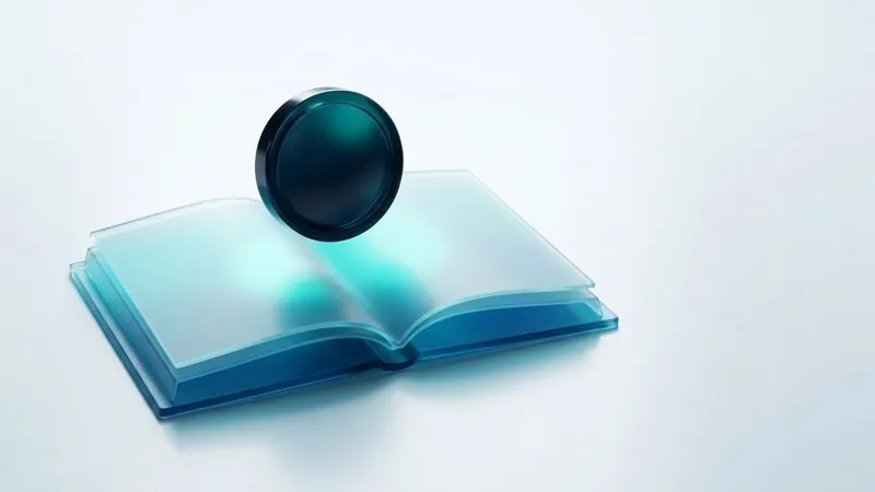 Что такое актив: стеклянная книга с монетой, парящей над ней